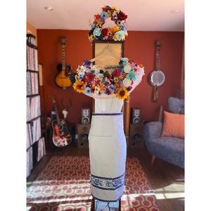 Handmade maypole queen dress and flower crown